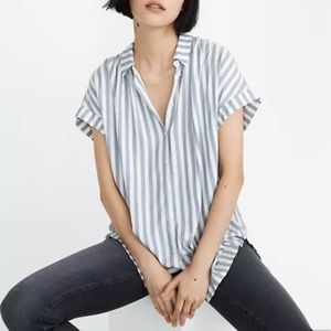 Madewell Central Shirt in Pompano Stripe S
